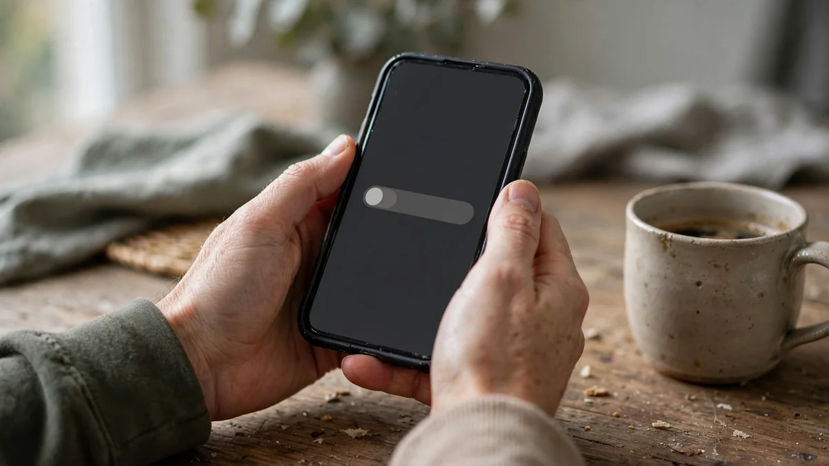 Smartphone settings screen showing caller ID toggle turned off